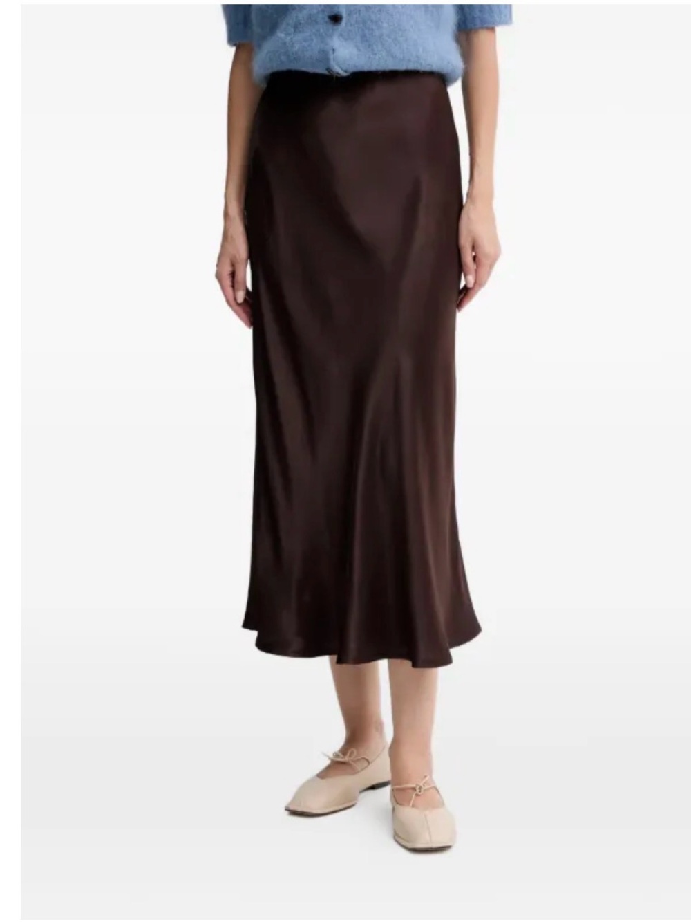 Day Birger et Mikkelsen Silky Midi Slip Skirt in viscous black NWT